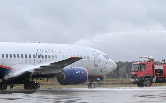 Учения аварийно-спасательных служб в аэропорту "Домодедово"