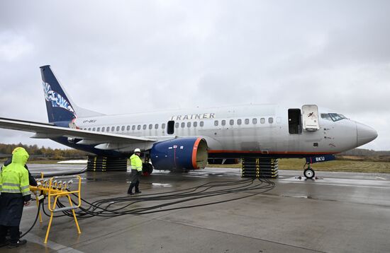 Учения аварийно-спасательных служб в аэропорту "Домодедово"