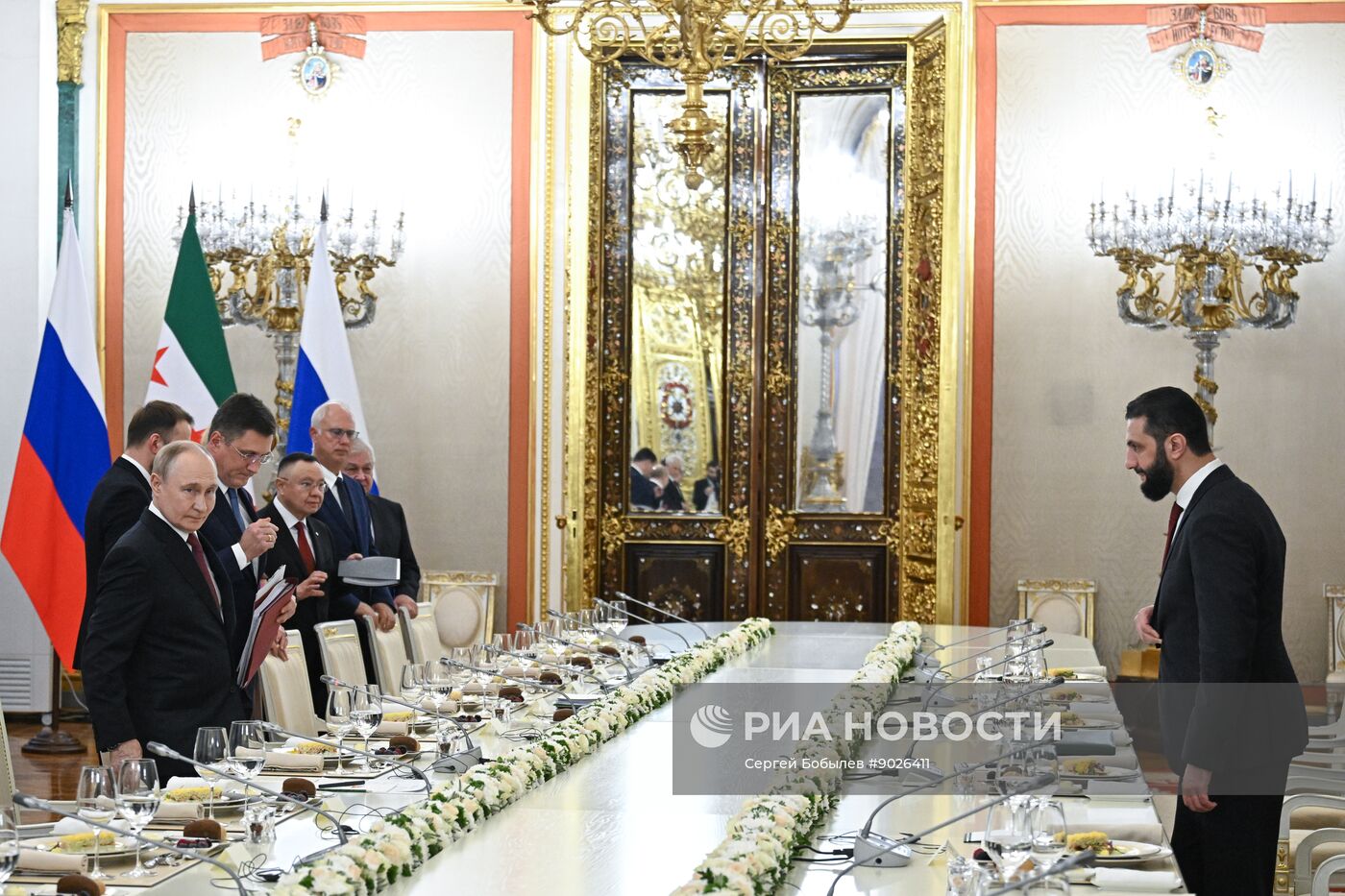 Встреча президента Владимира Путина и президента Сирии Ахмеда аш-Шараа