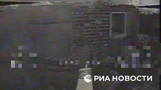 Ликвидация трех украинских диверсантов ударом одного FPV-дрона