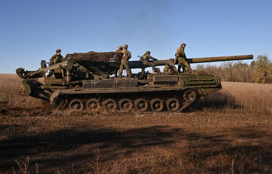 Боевая работа САУ "Малка" группировки "Центр"