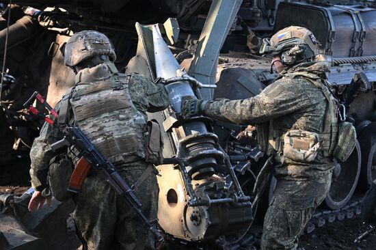 Боевая работа САУ "Малка" группировки "Центр"