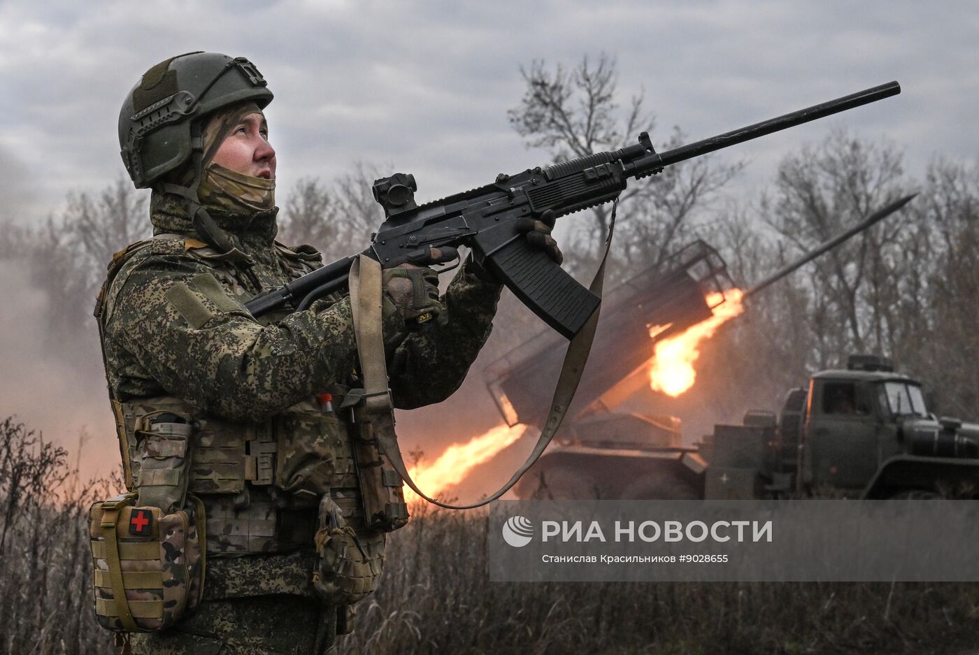 Боевая работа РСЗО "Град" группировки войск "Центр"