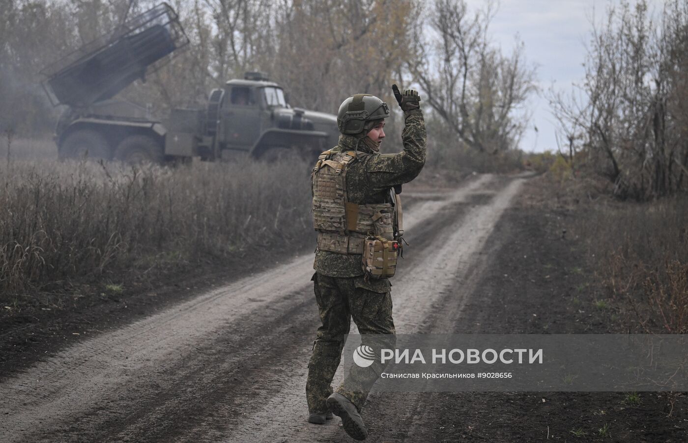 Боевая работа РСЗО "Град" группировки войск "Центр"
