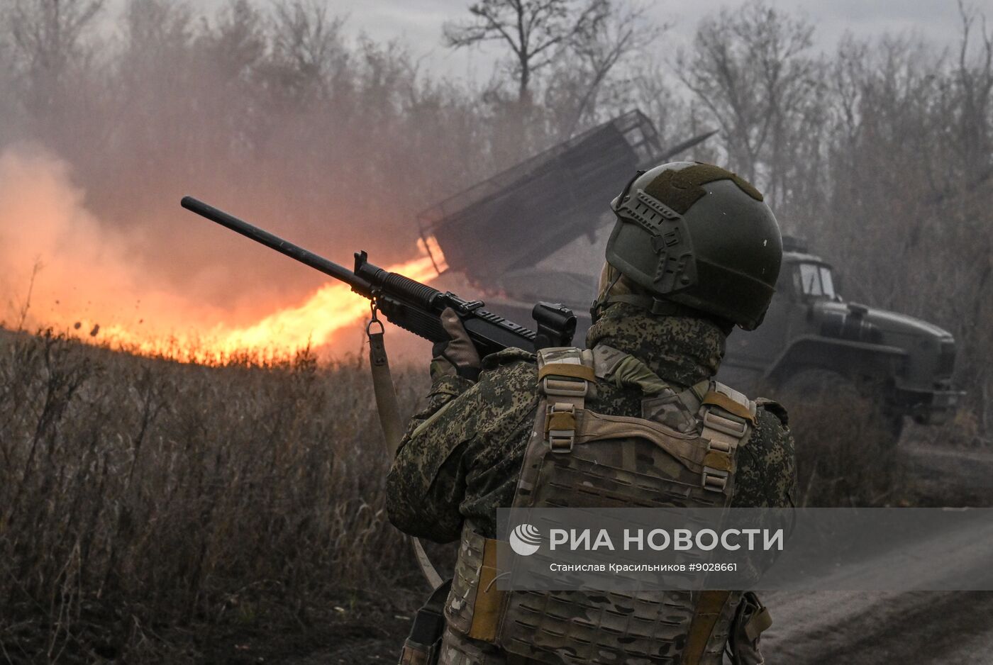 Боевая работа РСЗО "Град" группировки войск "Центр"