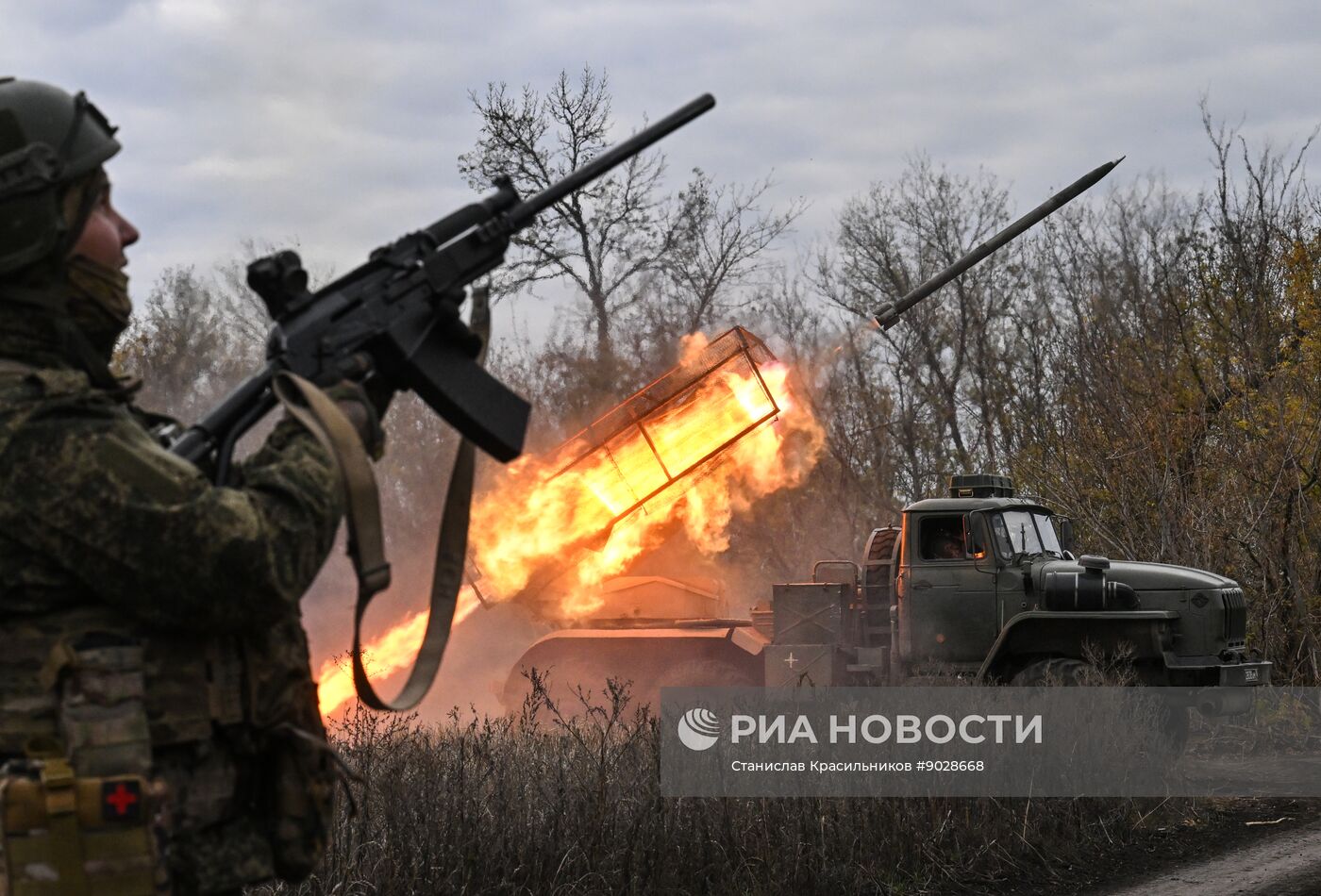 Боевая работа РСЗО "Град" группировки войск "Центр"