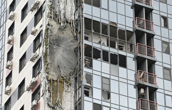 Последствия удара со стороны ВСУ по Ростовской области