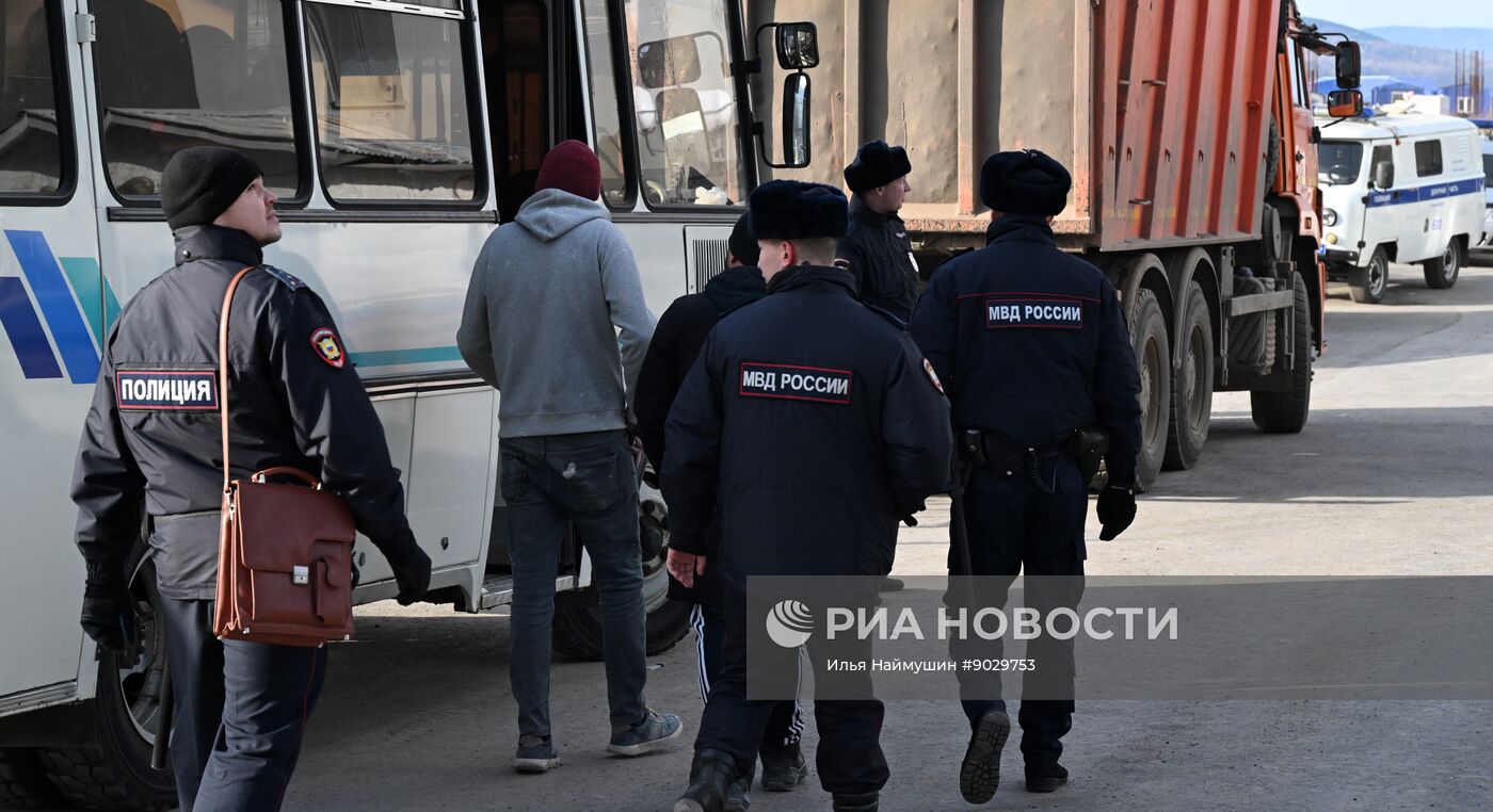 Рейд в Красноярске по выявлению незаконных мигрантов