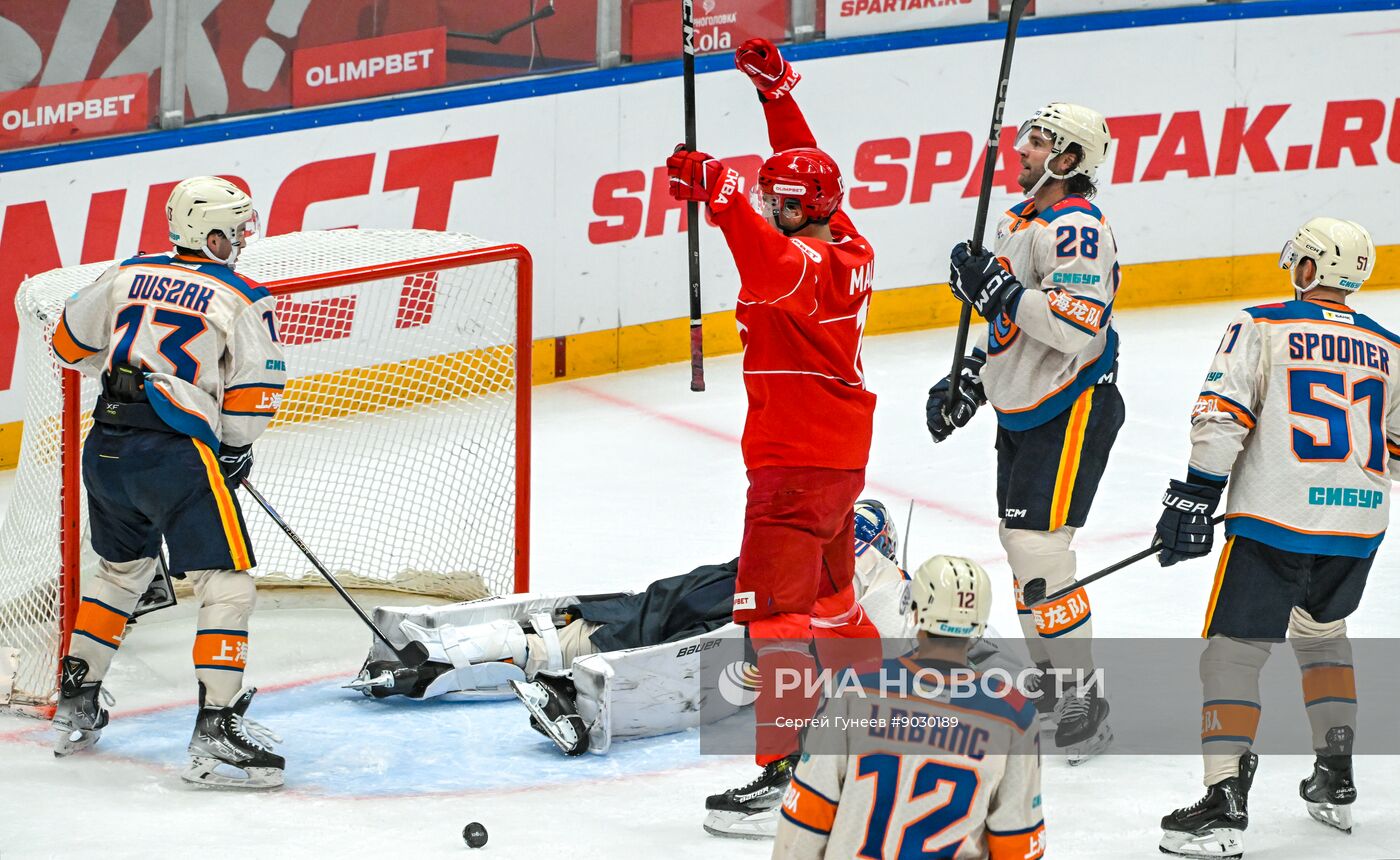 Хоккей. КХЛ. "Спартак" (Москва) - "Драконы" (Шанхай)