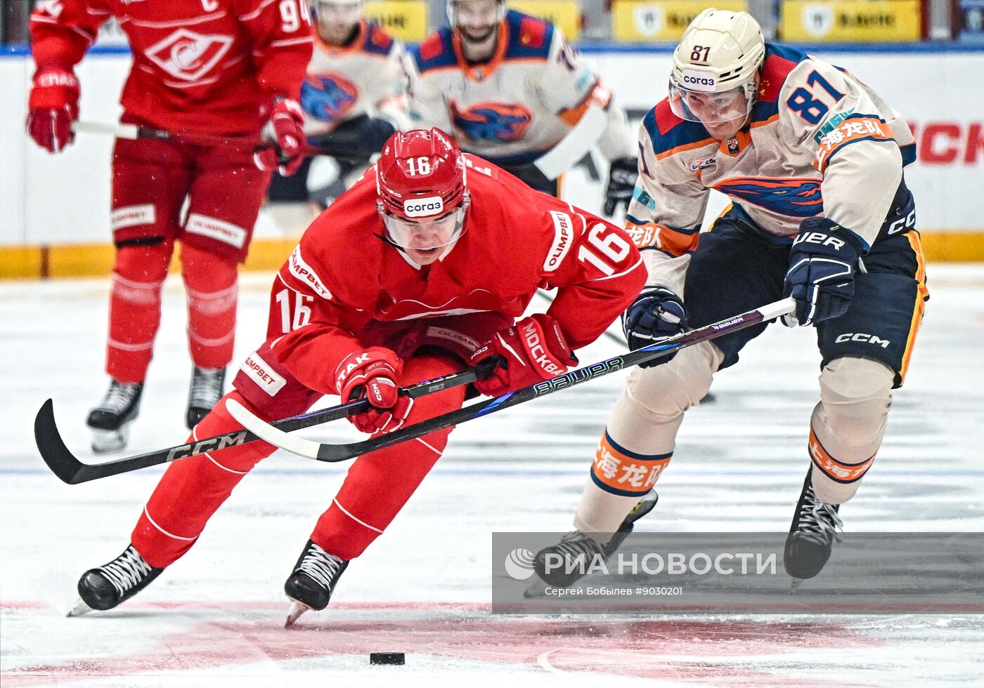 Хоккей. КХЛ. "Спартак" (Москва) - "Драконы" (Шанхай)
