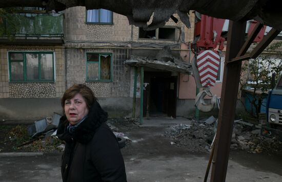 Последствия обстрела ВСУ по ДНР