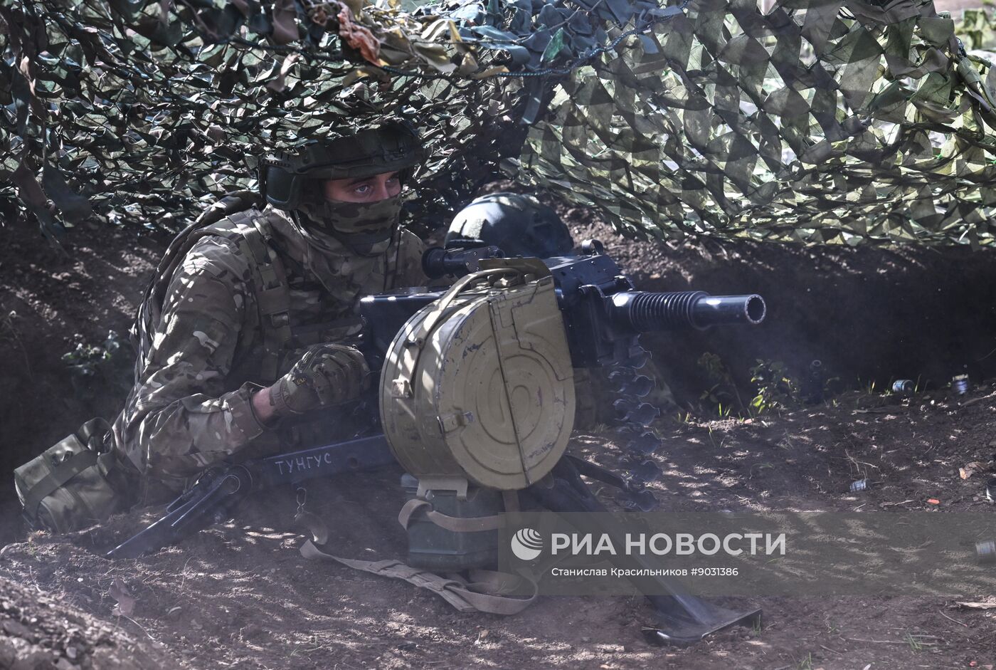 Тренировка подразделения спецназа группировки "Центр"