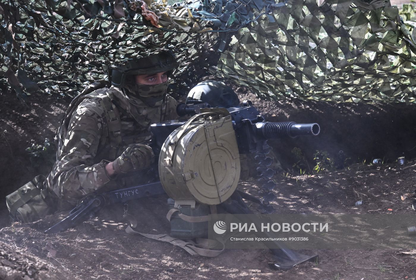 Тренировка подразделения спецназа группировки "Центр"