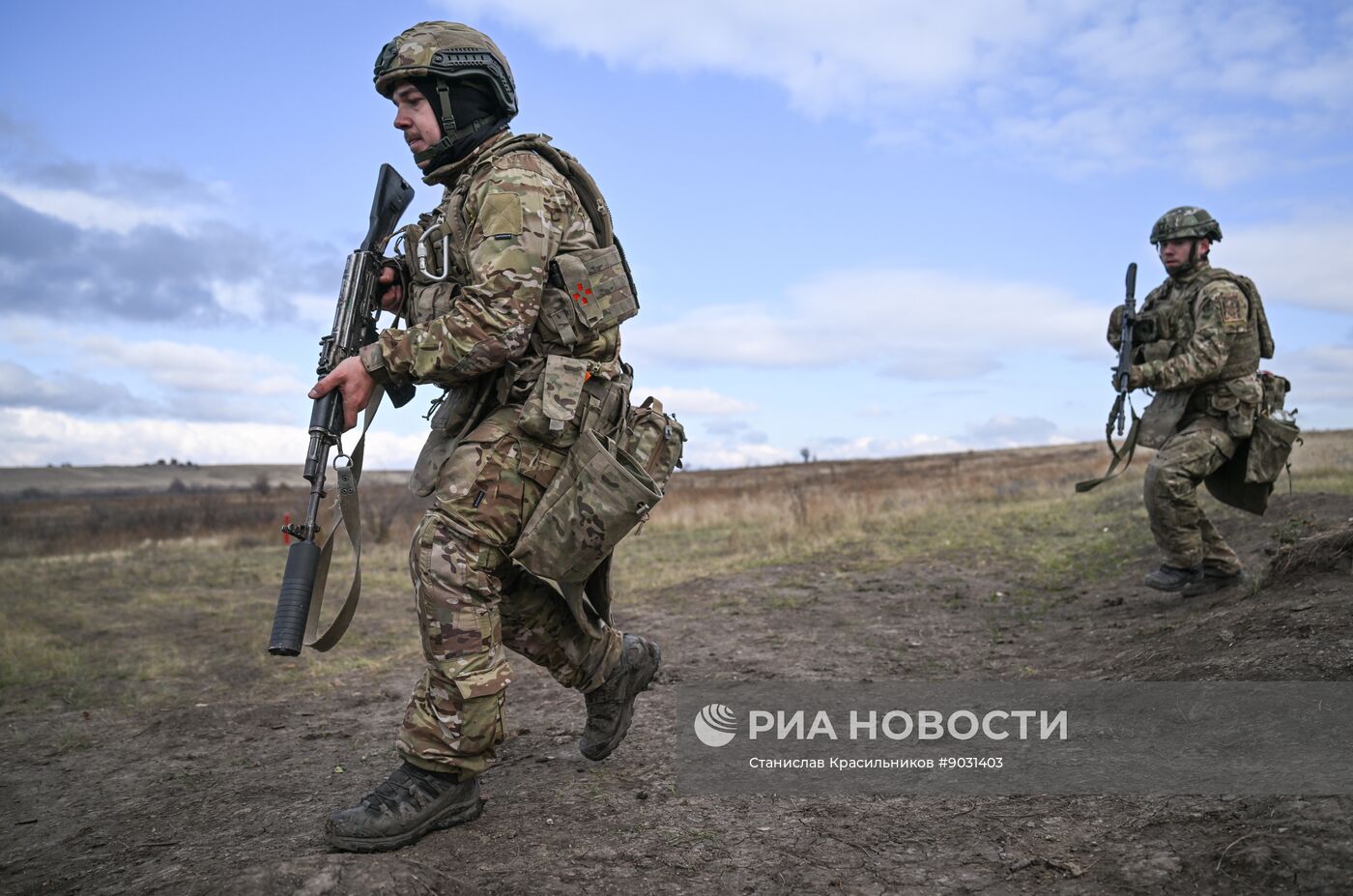 Тренировка подразделения спецназа группировки "Центр"