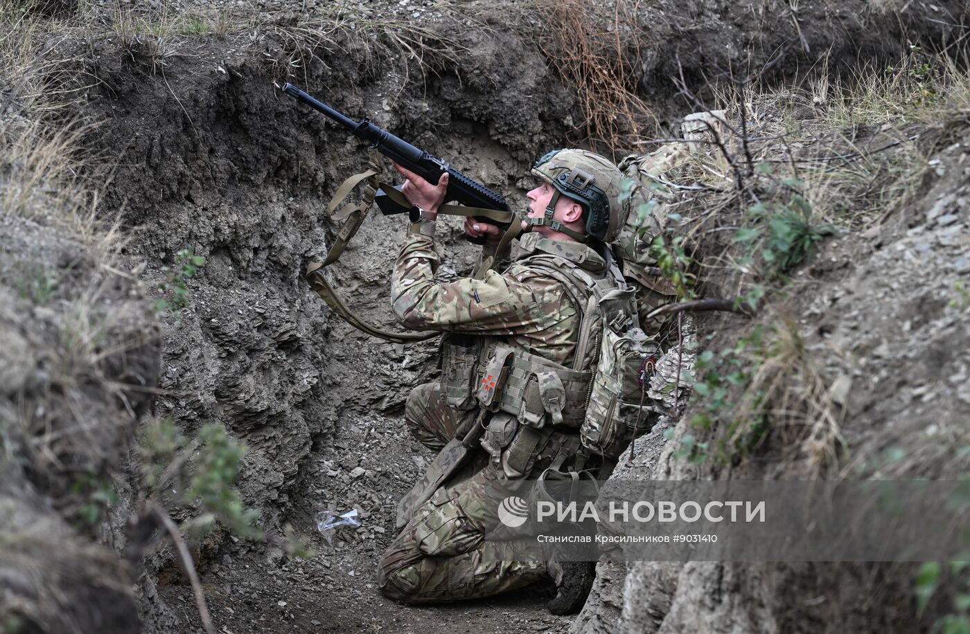 Тренировка подразделения спецназа группировки "Центр"