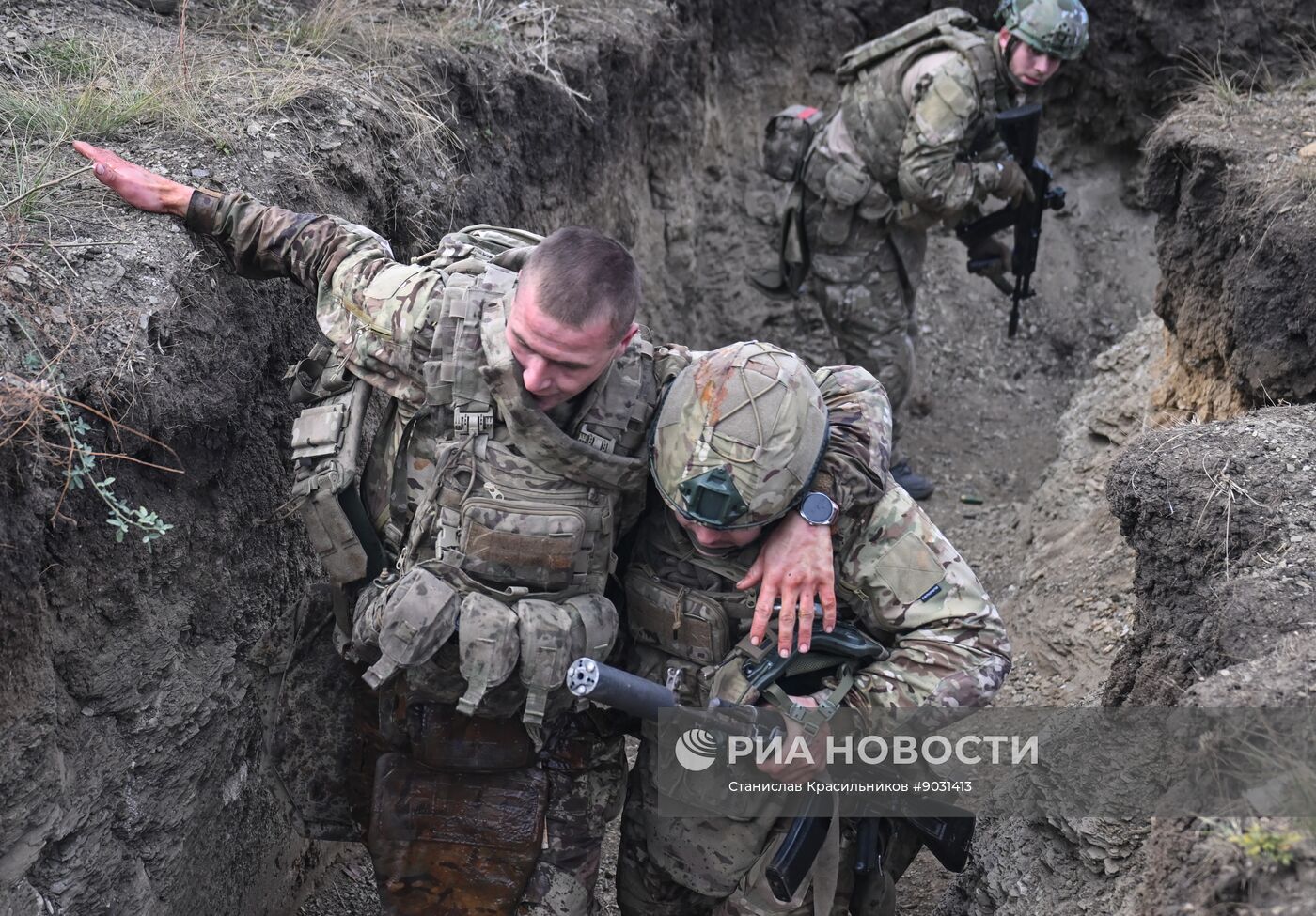 Тренировка подразделения спецназа группировки "Центр"