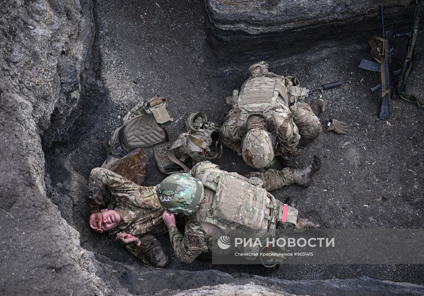 Тренировка подразделения спецназа группировки "Центр"