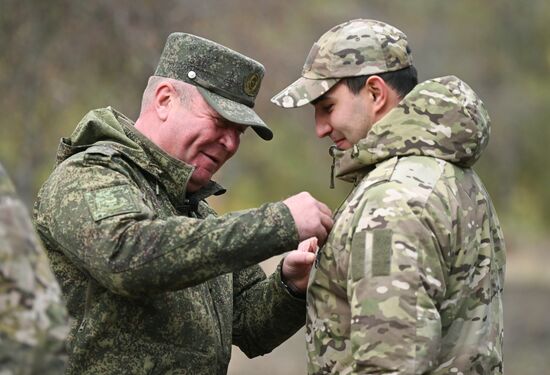 Награждение бойцов спецназа группировки "Центр"