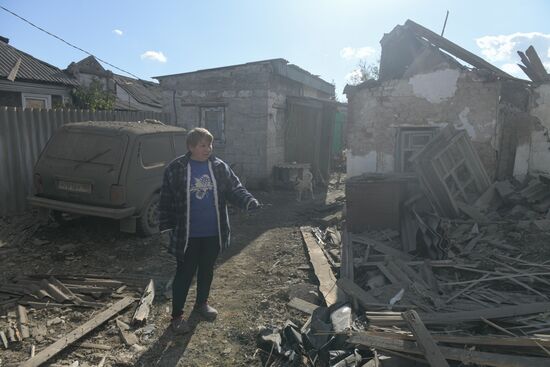 Последствия обстрела Ясиноватой со стороны ВСУ