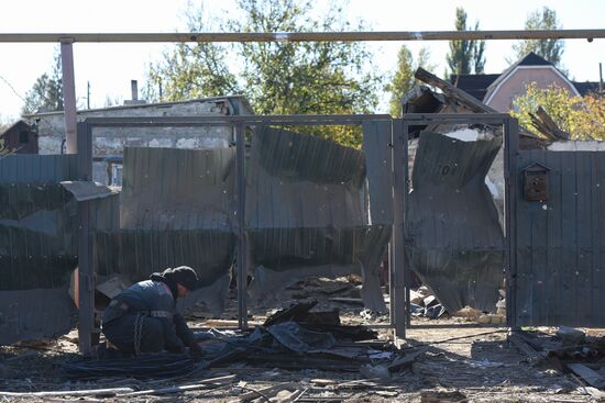 Последствия обстрела Ясиноватой со стороны ВСУ