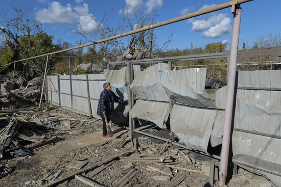Последствия обстрела Ясиноватой со стороны ВСУ