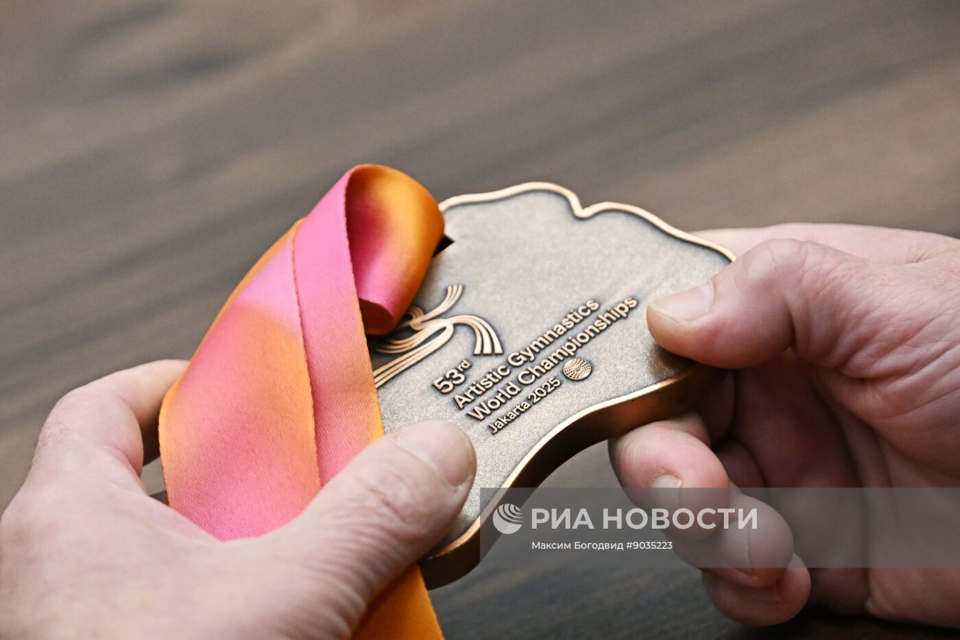 Чествование призера ЧМ гимнаста Маринова в Казани