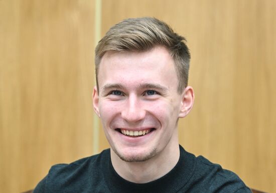 Чествование призера ЧМ гимнаста Маринова в Казани