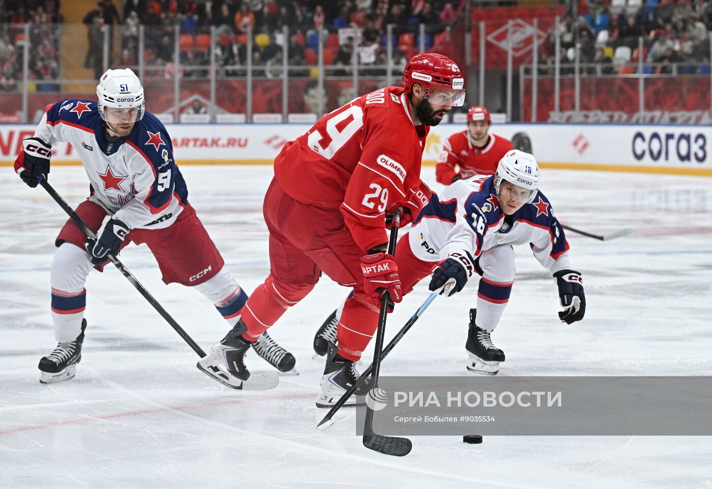 Хоккей. КХЛ. "Спартак" (Москва) - ЦСКА (Москва)