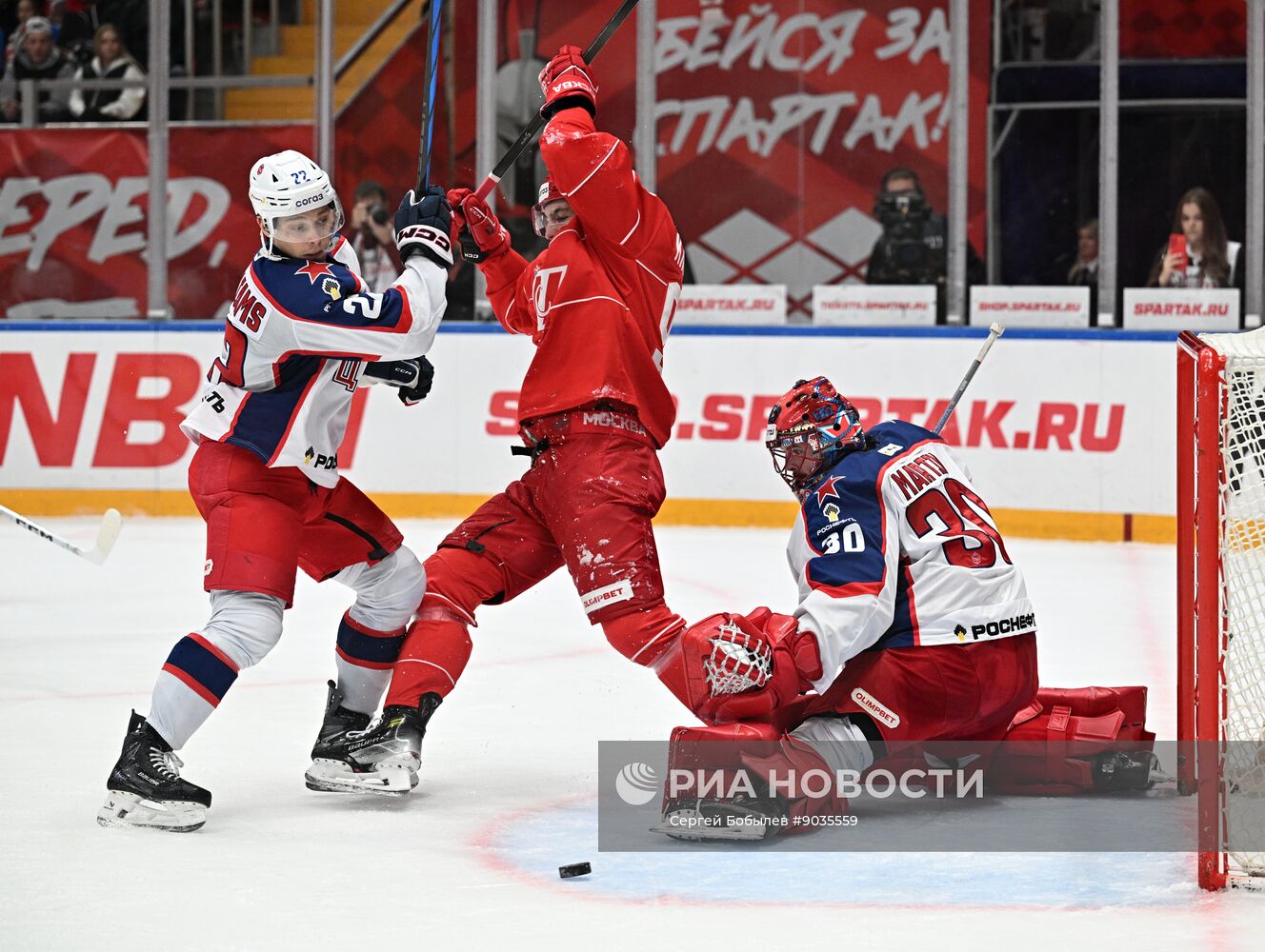 Хоккей. КХЛ. "Спартак" (Москва) - ЦСКА (Москва)