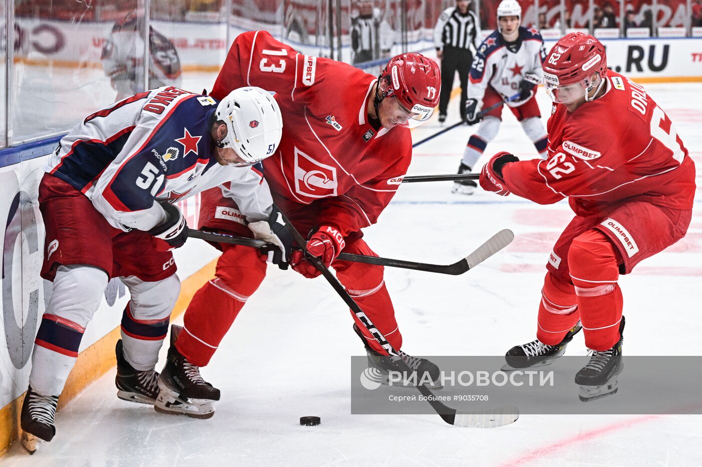 Хоккей. КХЛ. "Спартак" (Москва) - ЦСКА (Москва)
