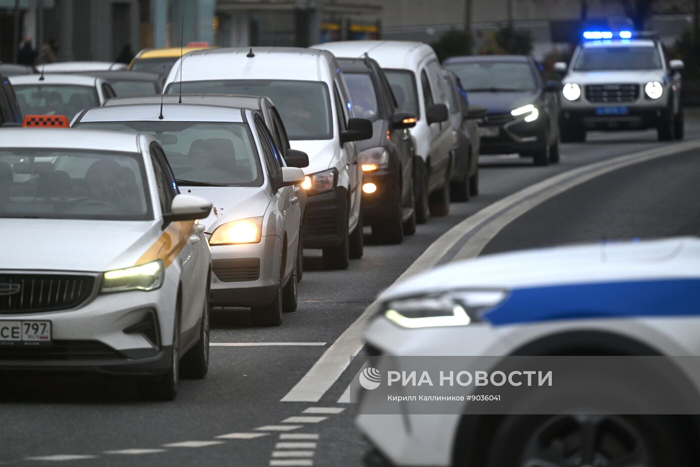 Движение транспорта в Москве