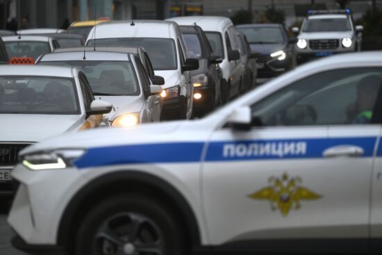 Движение транспорта в Москве