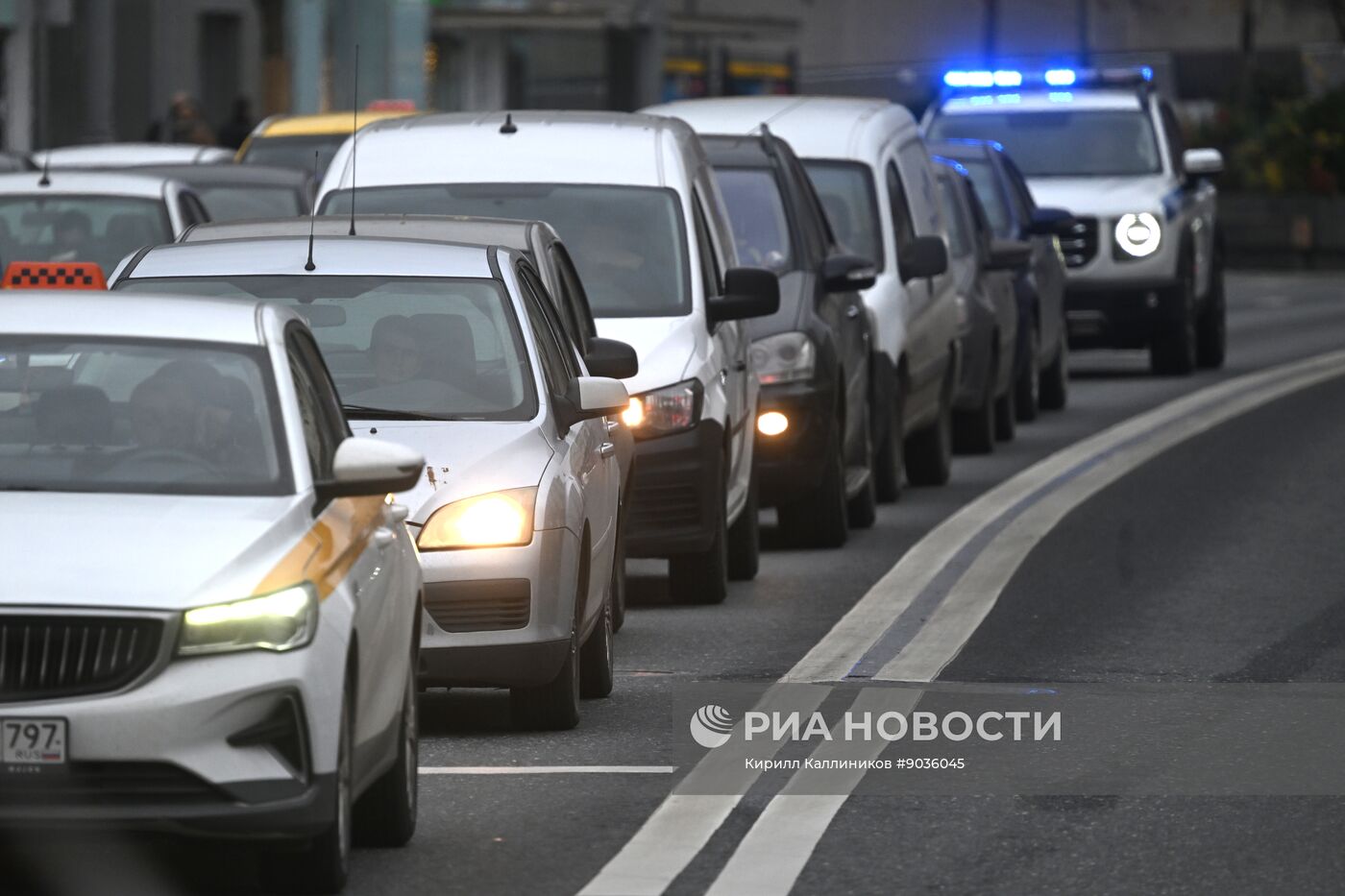 Движение транспорта в Москве