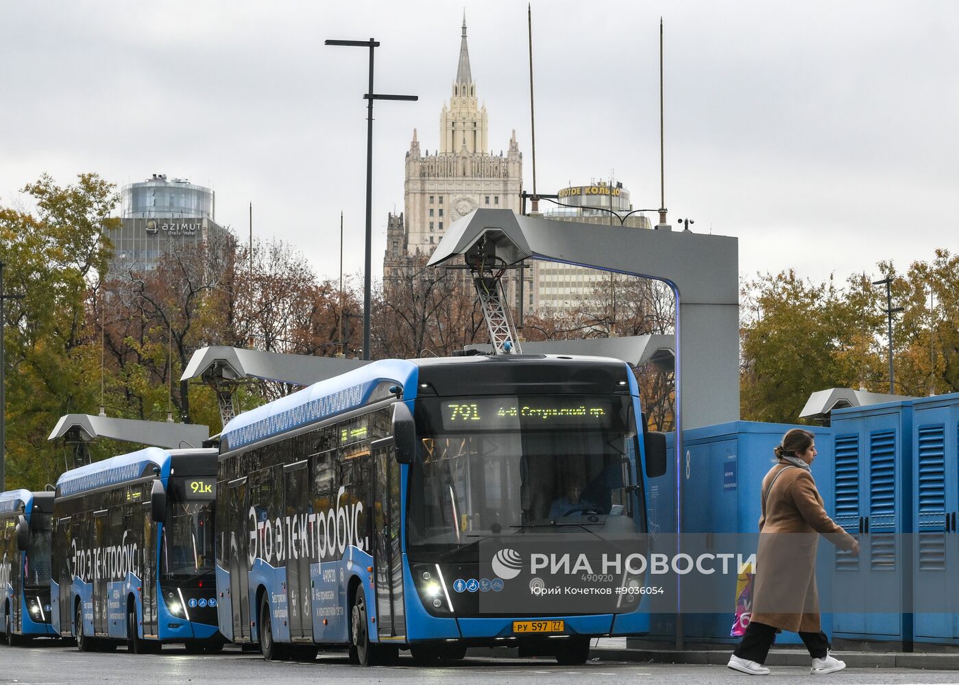 Зарядная станция для электробусов в Москве