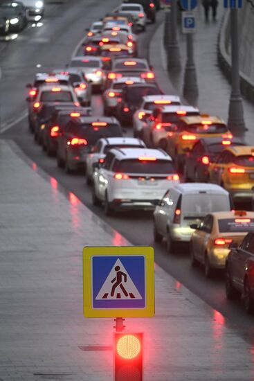 Движение транспорта в Москве