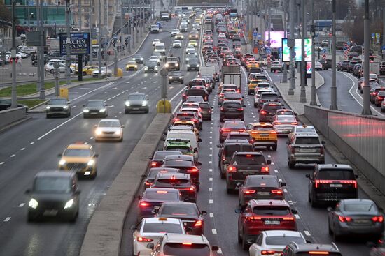 Движение транспорта в Москве