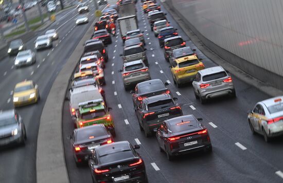 Движение транспорта в Москве