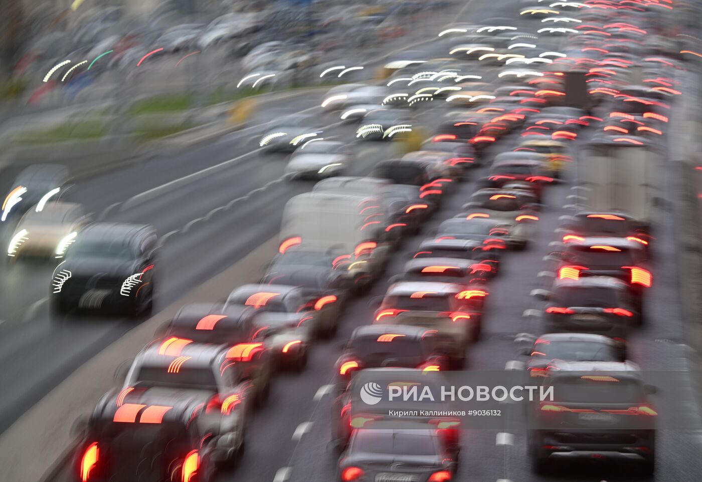 Движение транспорта в Москве