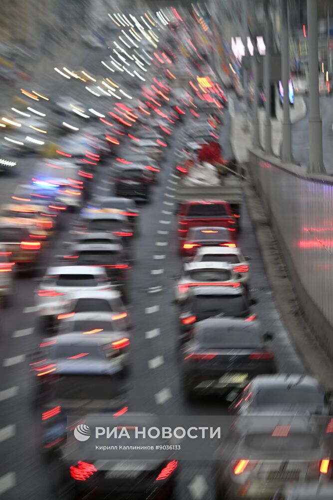 Движение транспорта в Москве