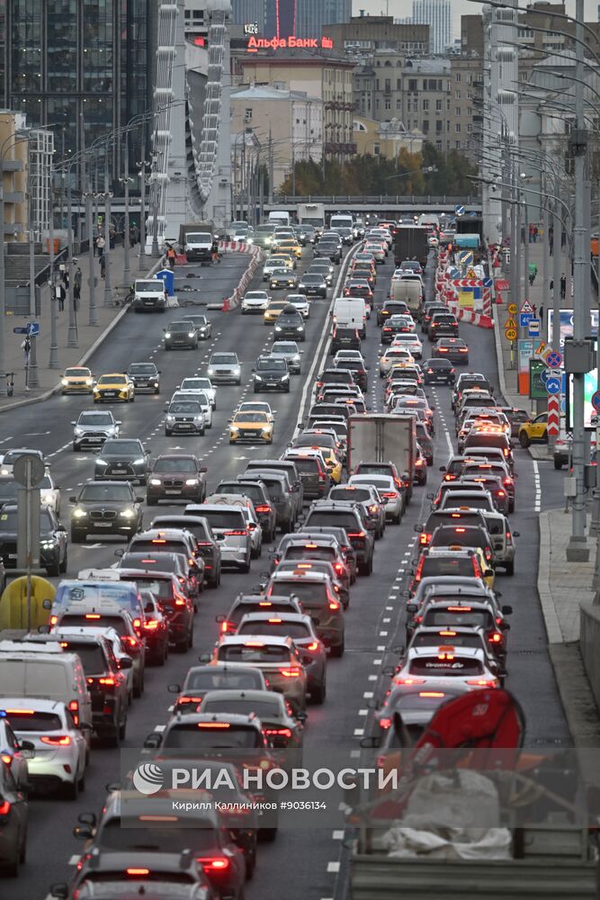 Движение транспорта в Москве