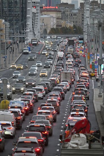 Движение транспорта в Москве