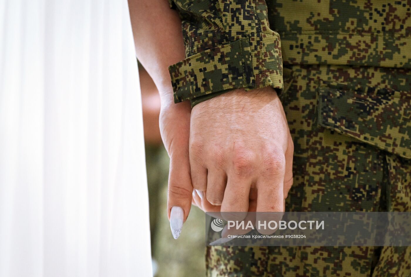 Венчание военнослужащего группировки "Центр" в зоне СВО