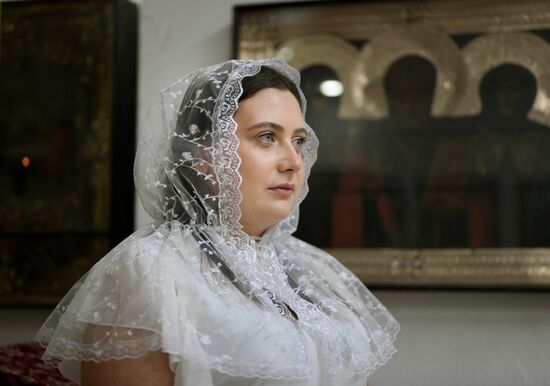 Венчание военнослужащего группировки "Центр" в зоне СВО