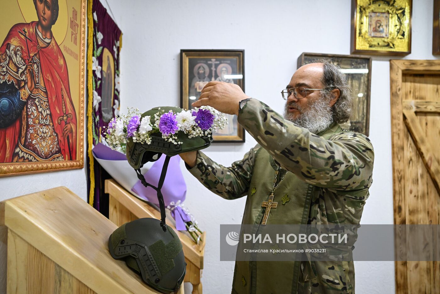 Венчание военнослужащего группировки "Центр" в зоне СВО