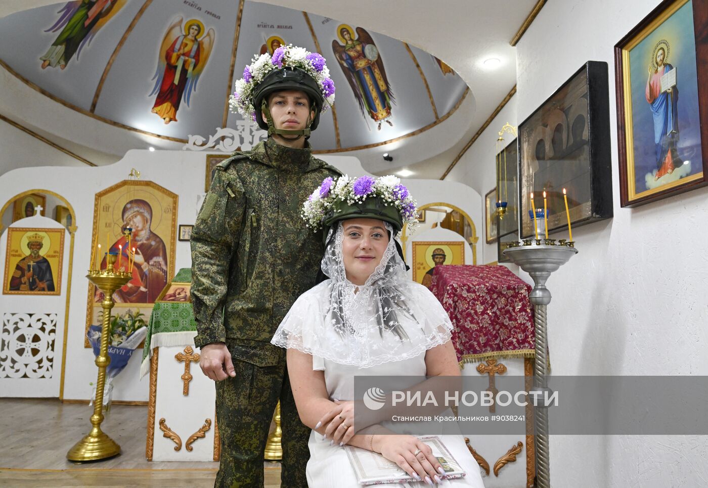 Венчание военнослужащего группировки "Центр" в зоне СВО