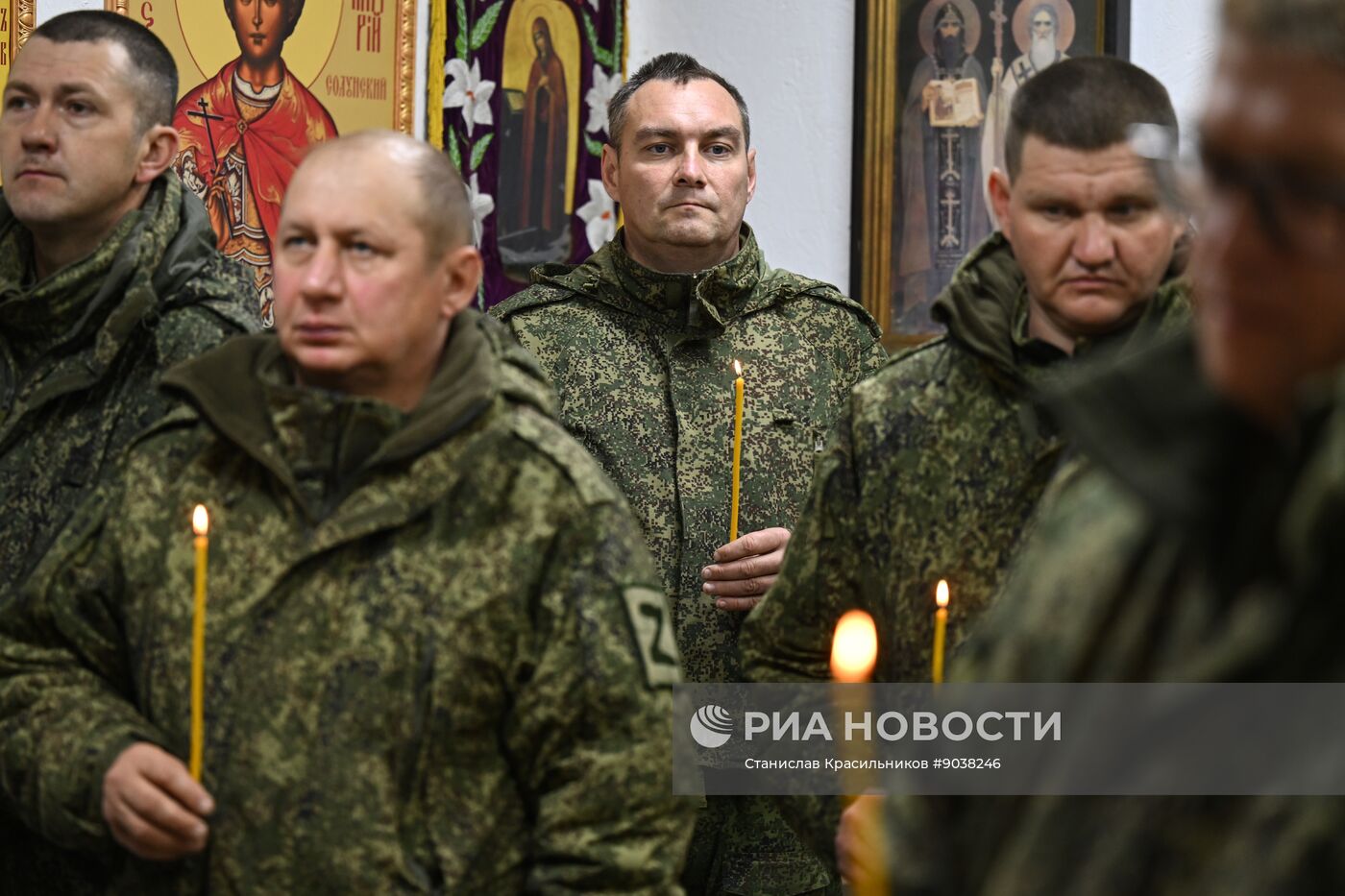 Богослужение в пункте временной дислокации группировки "Центр" в зоне СВО