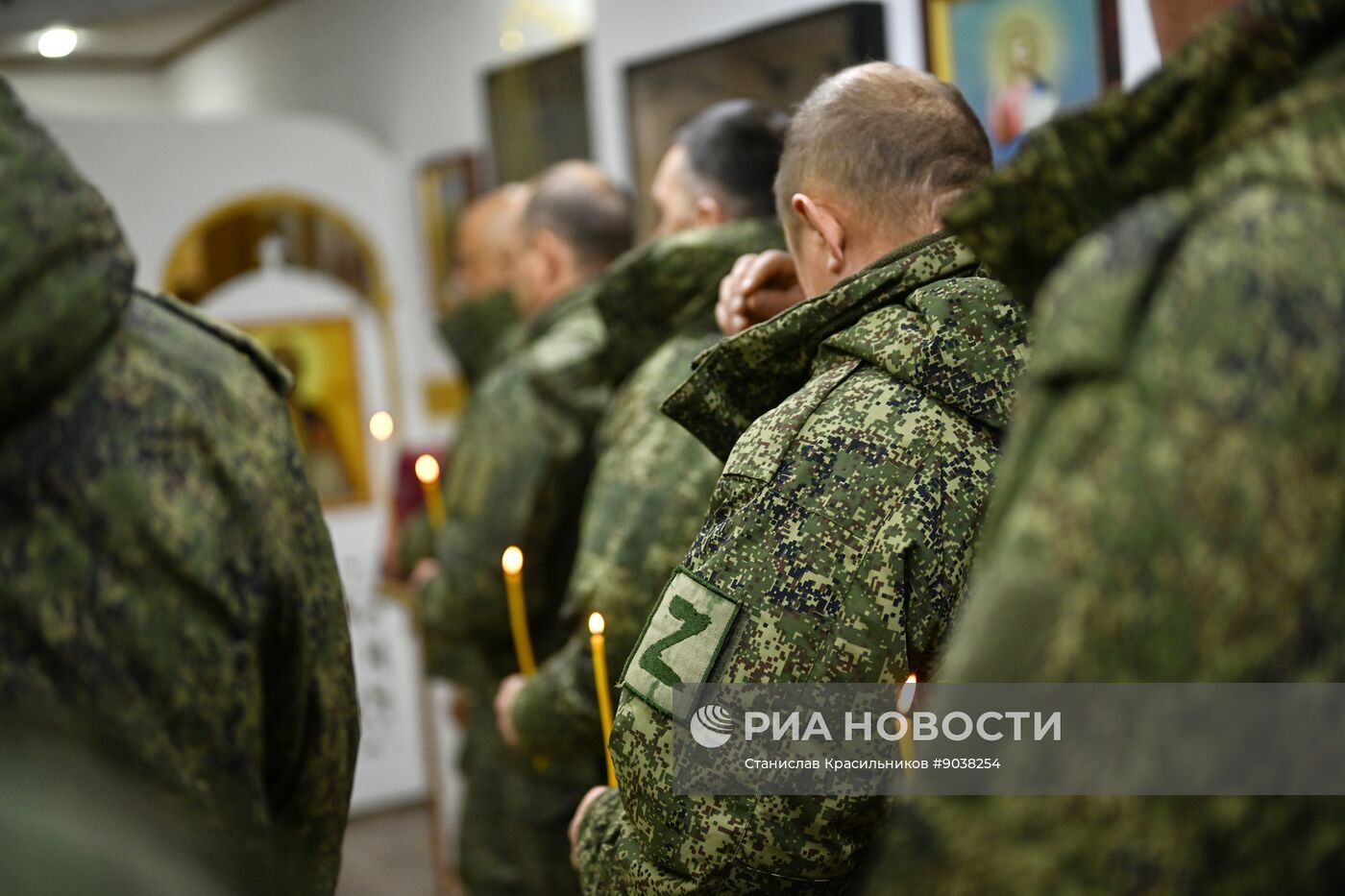 Богослужение в пункте временной дислокации группировки "Центр" в зоне СВО