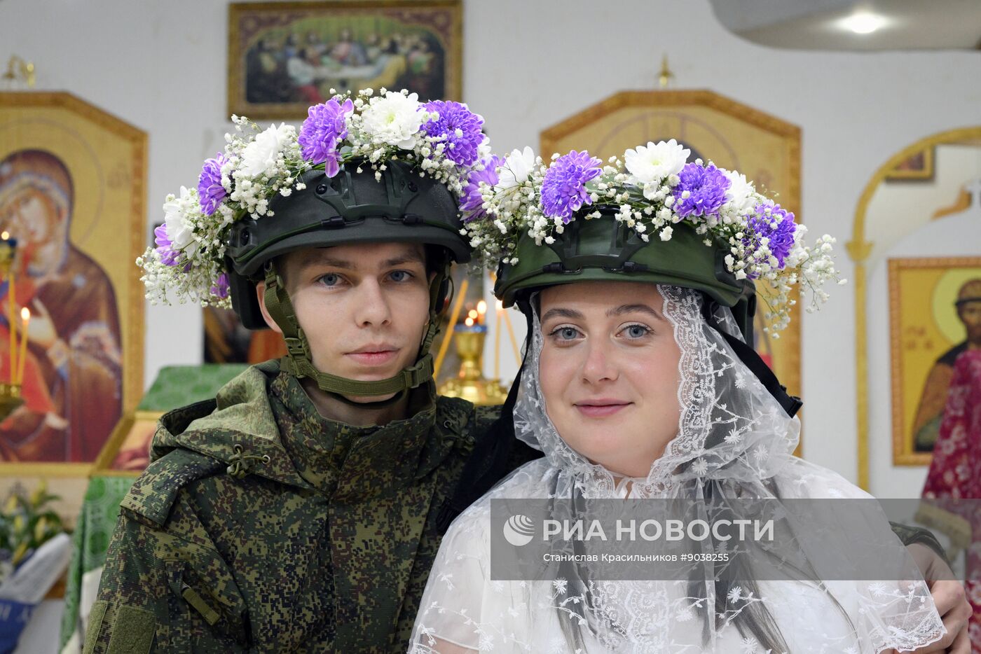 Венчание военнослужащего группировки "Центр" в зоне СВО
