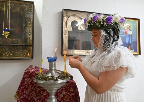 Венчание военнослужащего группировки "Центр" в зоне СВО