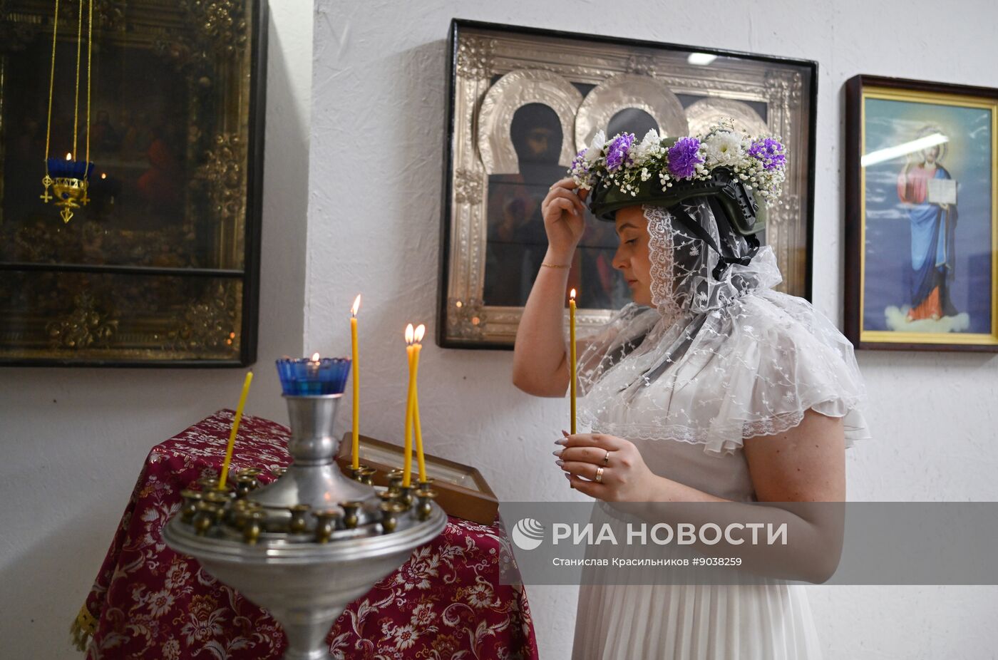 Венчание военнослужащего группировки "Центр" в зоне СВО